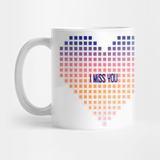 I miss you Pixel Gradient Heart Mug